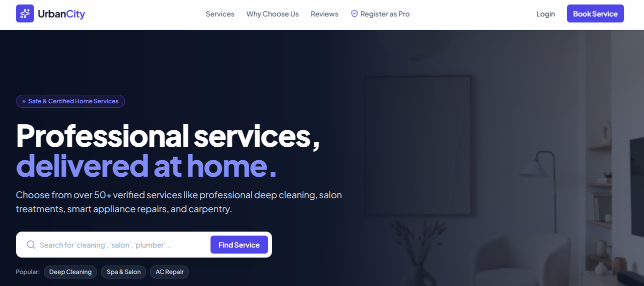 Service Booking App like Urban Company